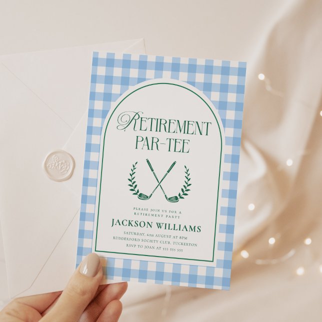 Invitation Thème de golf Par-Tee pour la retraite (Créateur téléchargé)