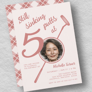 Invitation Thème de golf pour 50e anniversaire Adulte Putter