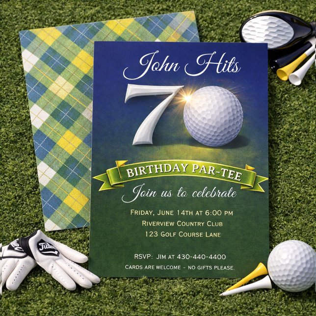 Invitation Thème de golf pour 70e anniversaire  (Créateur téléchargé)