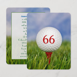 Invitation Thème de golf pour fête d'anniversaire pour tout â