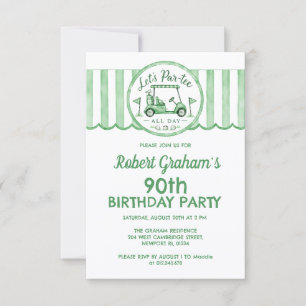 Invitation Thème de golf pour une fête d'anniversaire abordab