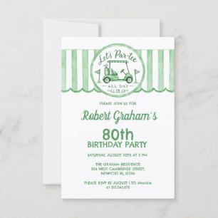Invitation Thème de golf pour une fête d'anniversaire abordab