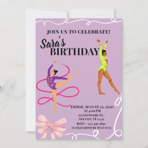 Invitation Thème de gymnastique