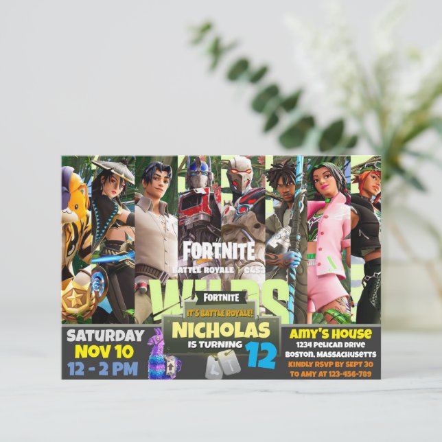 Invitation thème de jeu (Debout devant)