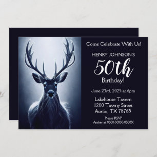 Invitation Thème de la chasse au stade 50e anniversaire Invit