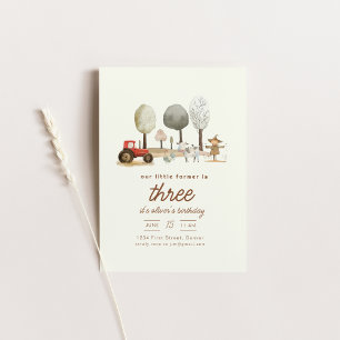 Invitation Thème de la ferme Anniversaire avec Animaux Invita