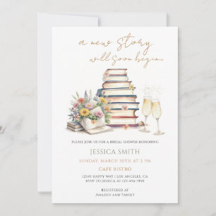 Invitation Thème de livre de fleurs de fleur sauvage pour la 