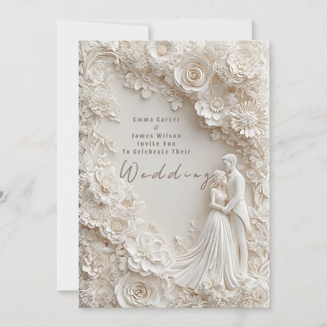 Invitation Thème de mariage du marié de la mariée de la front (Devant)