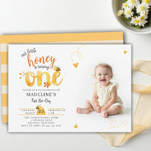 Invitation Thème de miel de abeille Fantaisie Mignon Photo 1e