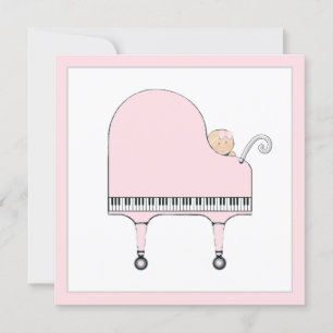 Invitation Thème de musique Baby shower fille