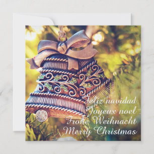 Invitation Thème de Noël avec deux cloches