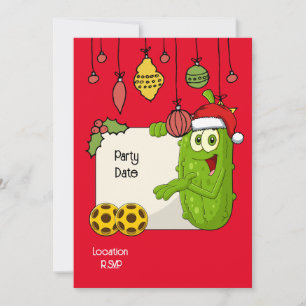 Invitation Thème de Noël de Pickleball