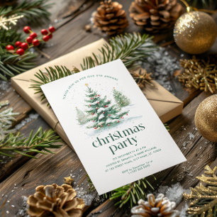 Invitation Thème de Noël Fête de l'arbre de Noël