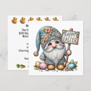 Invitation thème de Pâques Précieux Gnome