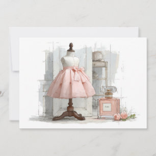 Invitation Thème de parfum de couture pour le 1er anniversair