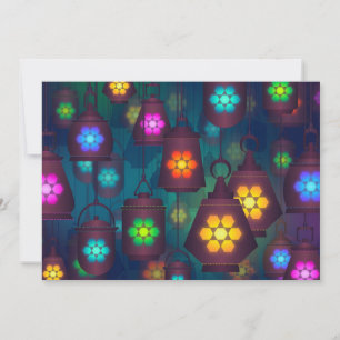 Invitation Thème de partie de lanternes de mille et une nuits