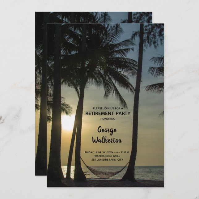 Invitation Thème de retraite - Partie (Devant / Derrière)