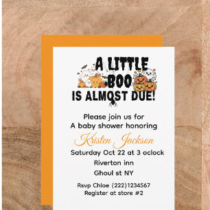 Invitation thème de shower de bébé d'octobre