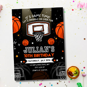 Invitation Thème de sport pour enfants d'anniversaire de bask