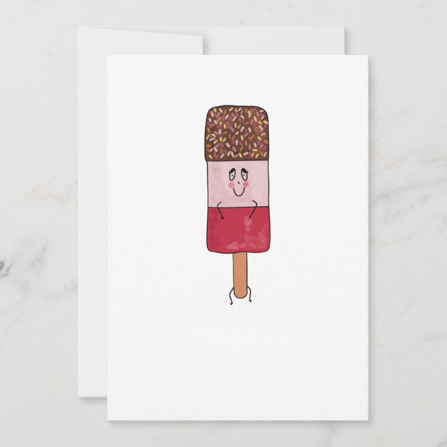 Invitation Thème de sucette glacée fabuleuse, glace à l'eau (Devant)