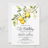Thème d'eau gouache de citron Fête d'anniversaire