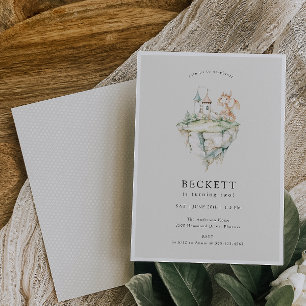 Invitation Thème Dragon mignonne Anniversaire