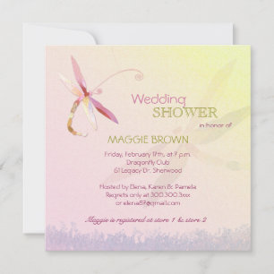 Invitation Thème Dragonfly Fête des mariées unique