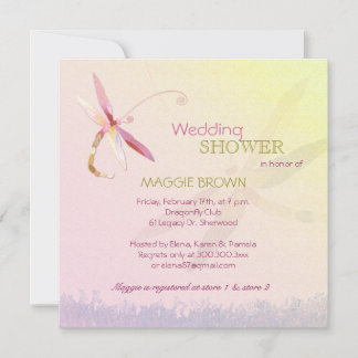 Invitation Thème Dragonfly Fête des mariées unique