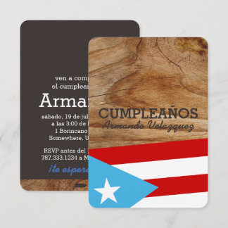 Invitation Thème: Drapeau Bleu Céleste: Porto Rico