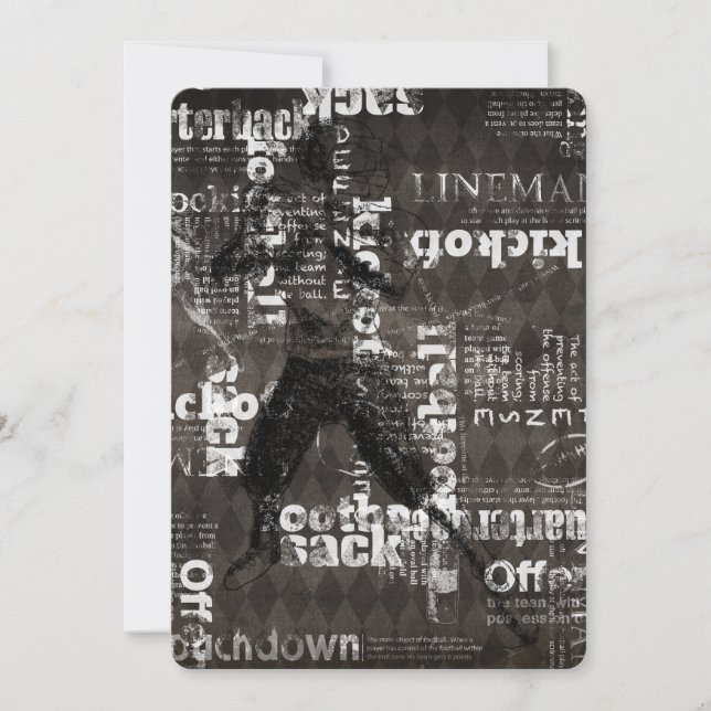 Invitation Thème du football d'invitation de bat mitzvah de (Devant)