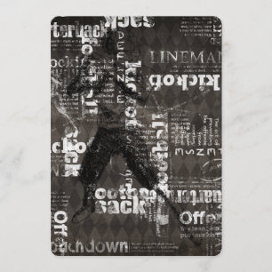 Invitation Thème du football d'invitation de bat mitzvah de