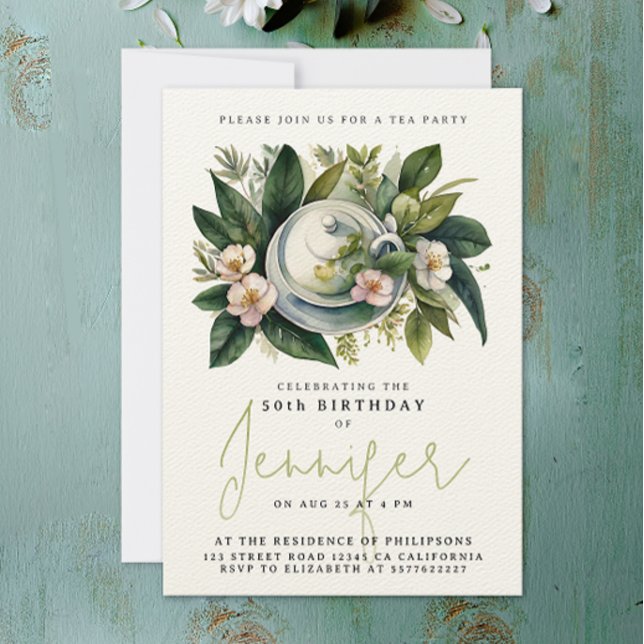 Invitation Thème élégant et chic pour une fête d'anniversaire (Créateur téléchargé)