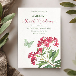 Invitation Thème esthétique floral pour une douche de mariée