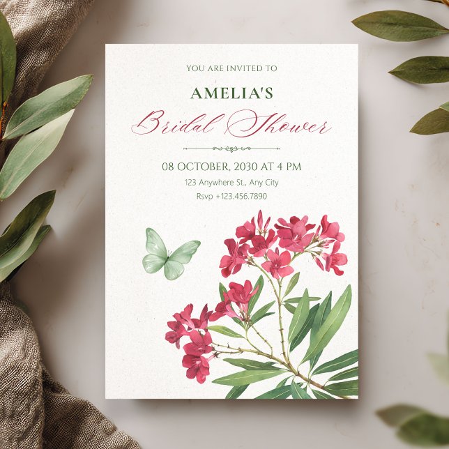 Invitation Thème esthétique floral pour une douche de mariée (Créateur téléchargé)