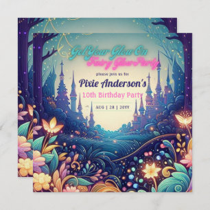 Invitation Thème Fairy Fairy Party Fairytale Enchanted Forest