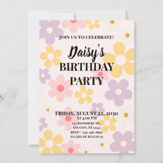 Invitation Thème Fleurs