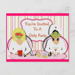 Invitation Thème Fun Girly Pamper Party