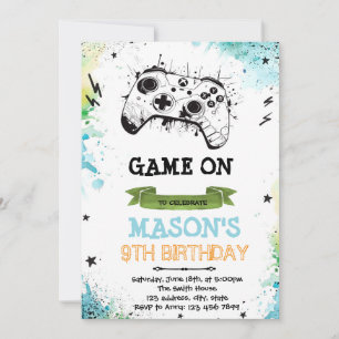 Invitation thème Game boy