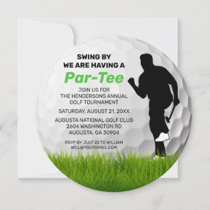 Invitation Thème Golf Événement de retraite sur un parcours