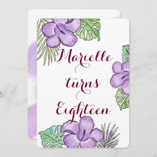 Invitation Thème Hawaiin