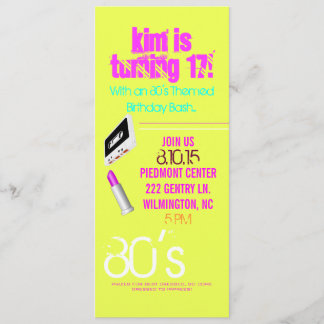 Invitation Thème II |her des années 80 de l'invitation | de