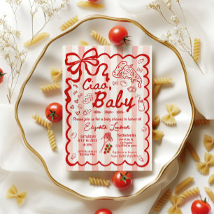 Invitation Thème italien Coquette Ciao Baby