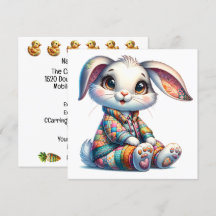 Invitation Thème Lapin de Pâques Précieux