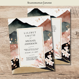 Invitation Thème Mariage scandinave Japandi Cerise Blossom