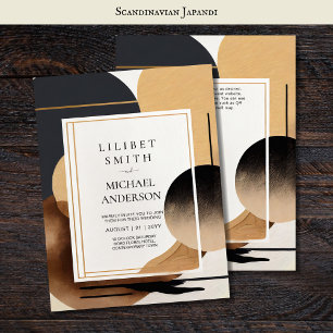 Invitation Thème Mariage scandinave Japandi Tons Terre