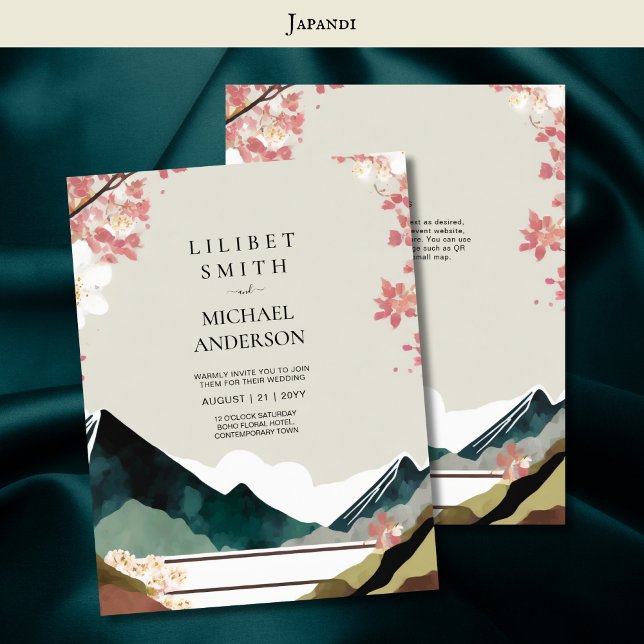 Invitation Thème Mariage scandinave Japandi Tons Terre (Créateur téléchargé)
