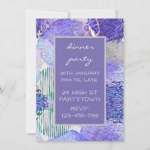 Invitation Thème moderne coloré thème motif design
