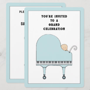 Invitation Thème musical pour Baby Shower