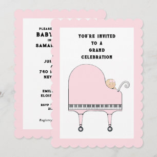 Invitation Thème Musique baby shower