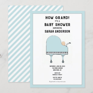 Invitation Thème Musique baby shower